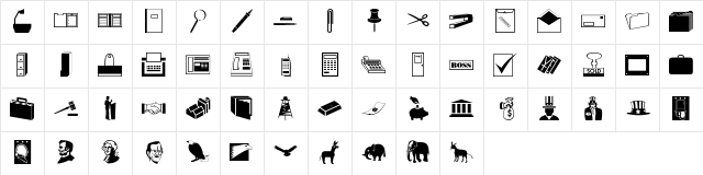 Business&amp;Government Regular Character Map