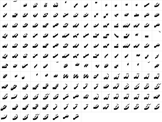 Busker Regular Character Map