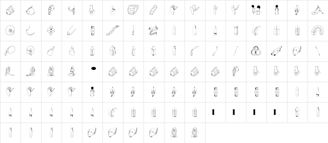 ADULT DINGBATS 3 Regular Character Map