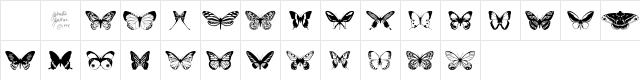 butterflips Regular Character Map butterflips Regular Character Map