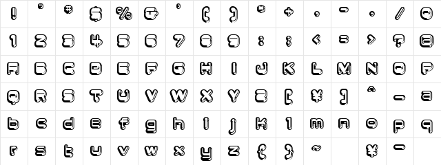 Button Regular Character Map