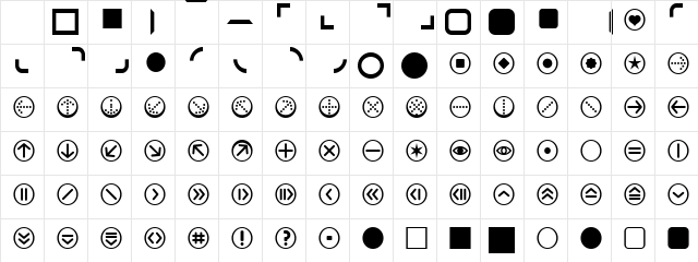 ButtonBonus Regular Character Map ButtonBonus Regular Character Map