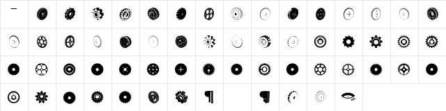 Buzzcog Regular Character Map Buzzcog Regular Character Map