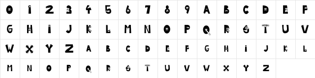 Byte Caps Character Map