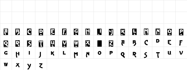 Advertising Gothic Demo Regular Character Map