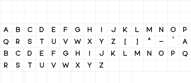 Artistry Bold Character Map