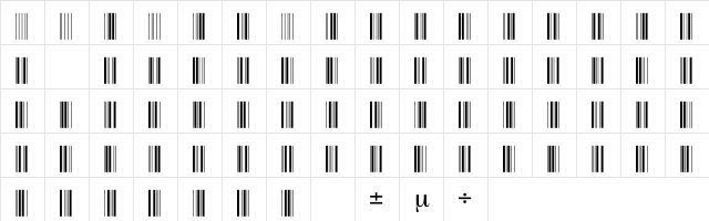 C39P24DmTt Normal Character Map