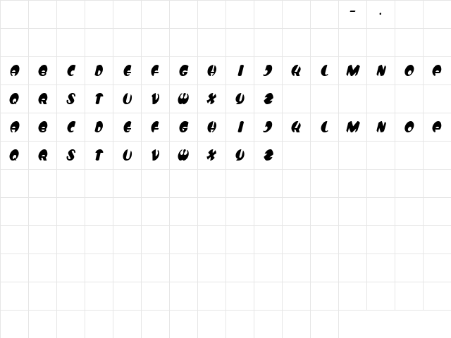 CA CasinoStardust Regular Character Map