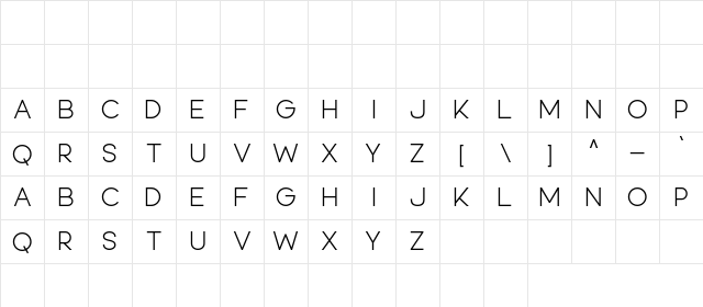 Artistry Light Character Map