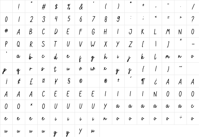 ADVENTURE AWAIT Regular Character Map