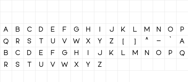 Artistry Regular Character Map