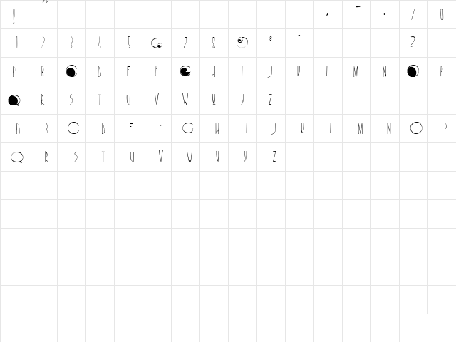 CafeNoirFill Regular Character Map
