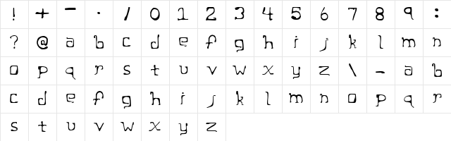 Cage Regular Character Map