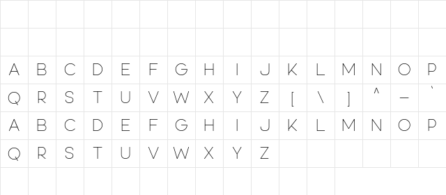 Artistry Thin Character Map
