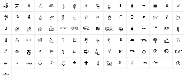 Cairo Regular Character Map