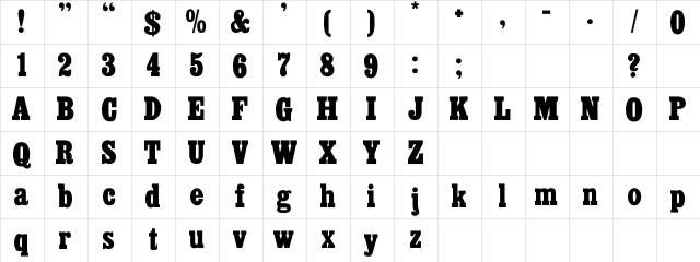 Cairo Regular Character Map