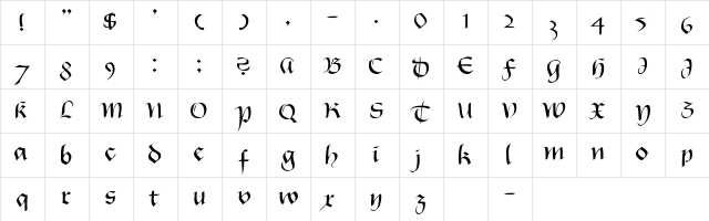 CallifontsA06PostScript Regular Character Map CallifontsA06PostScript Regular Character Map