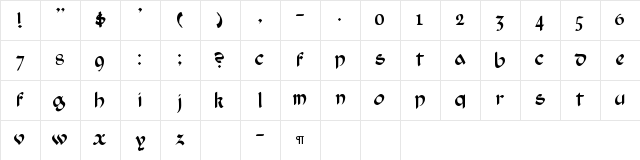 CallifontsF66TrueType Regular Character Map CallifontsF66TrueType Regular Character Map