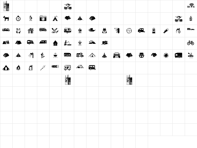 Camping Regular Character Map