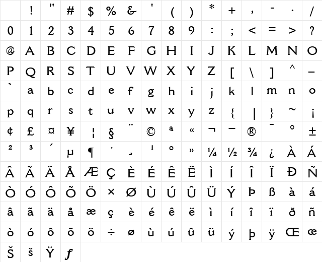 CantoriaMT-SemiBold Semi Bold Character Map CantoriaMT-SemiBold Semi Bold Character Map
