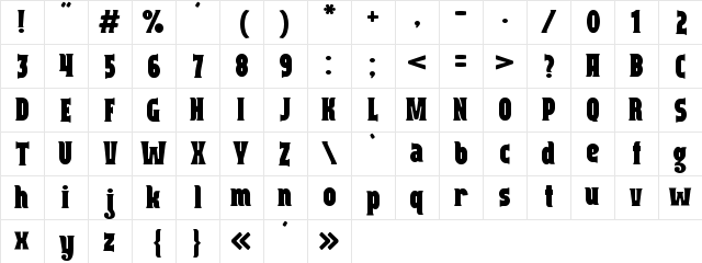 Capitalist Regular Character Map Capitalist Regular Character Map