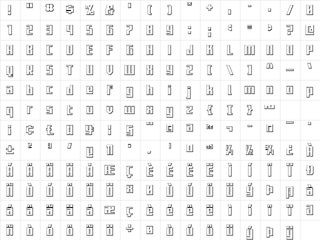 Capitol City 3D Straight Regular Character Map