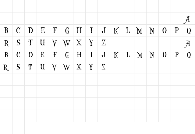Captain Kidd Demo Regular Character Map