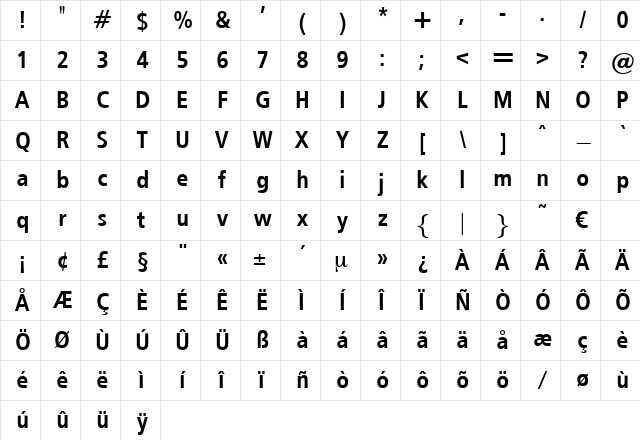 CarlosNoeight Regular Character Map CarlosNoeight Regular Character Map
