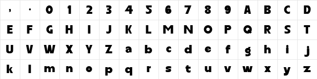 Carltine Black Regular Character Map Carltine Black Regular Character Map