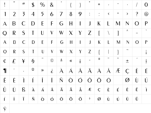 CarnatiSCapsSSK Regular Character Map