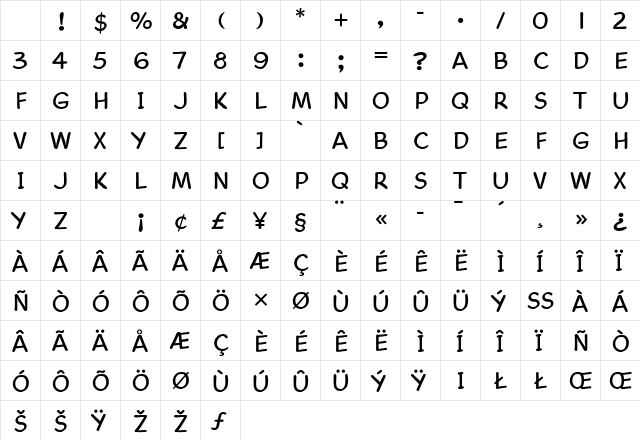 Cartoon Script Roman Character Map Cartoon Script Roman Character Map