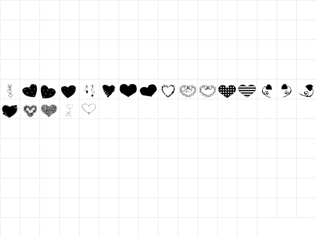 AEZ executive hearts AEZ executive hearts Character Map