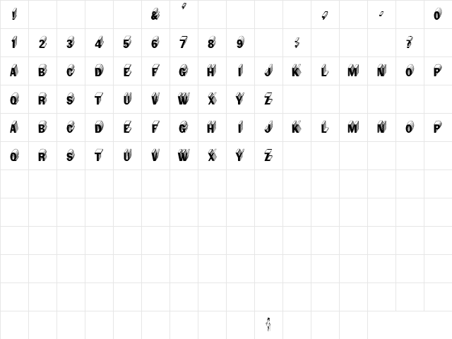 Carved 1 Regular Character Map