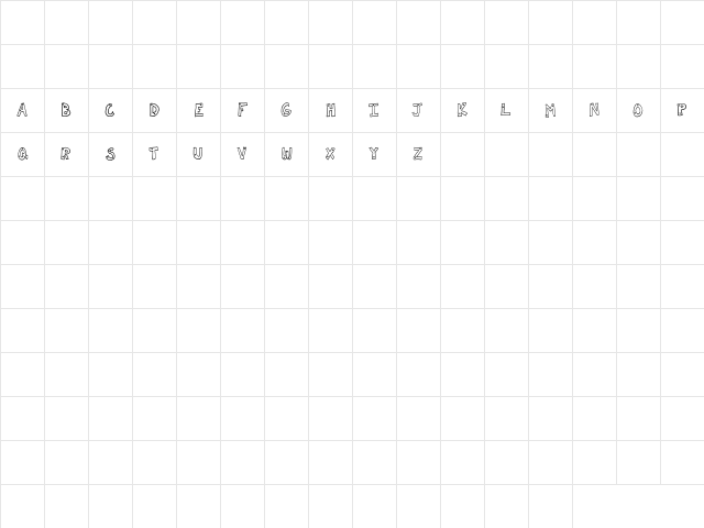 NewWGL4Font Regular Character Map NewWGL4Font Regular Character Map