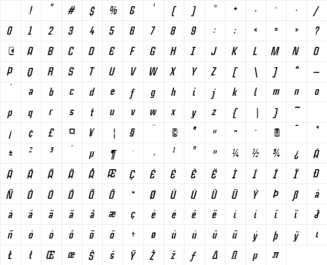 CaseStudyNoOne LT Lt Bold Italic Character Map CaseStudyNoOne LT Lt Bold Italic Character Map