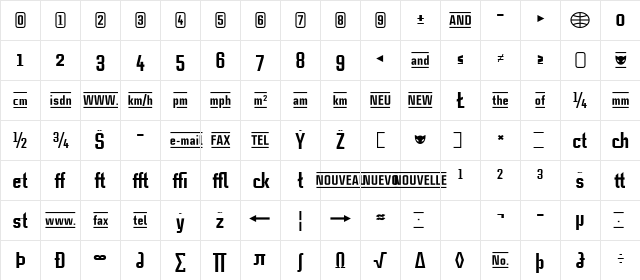 CaseStudyNoOne LT RgAlt Bold Character Map