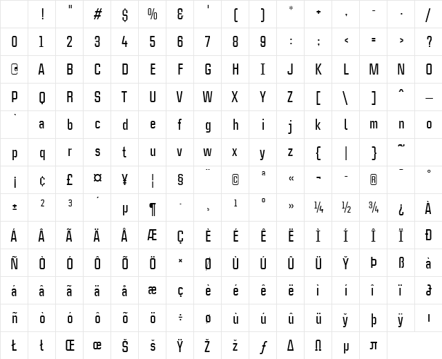 CaseStudyNoOne LT Md Regular Character Map CaseStudyNoOne LT Md Regular Character Map