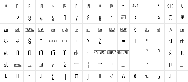 CaseStudyNoOne LT RgAlt Regular Character Map