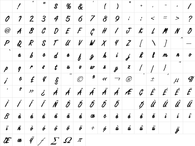 Casino Regular Character Map Casino Regular Character Map