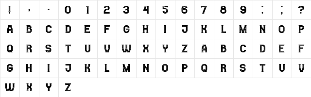 Casino Regular Character Map