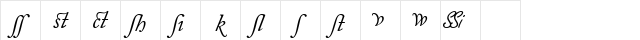 Caslon Alternate SSi Italic Character Map