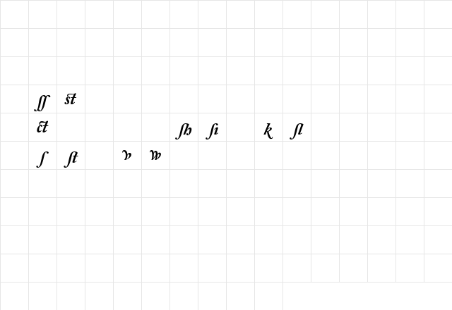 Caslon Alternate Black SSi Bold Italic Character Map