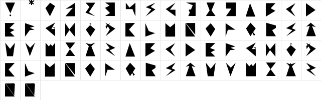 linea Regular Character Map