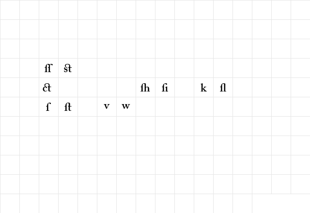 CaslonAlternateSSK SemiBold Character Map