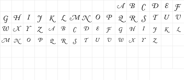 CaslonSwashSCapsSSK Italic Character Map