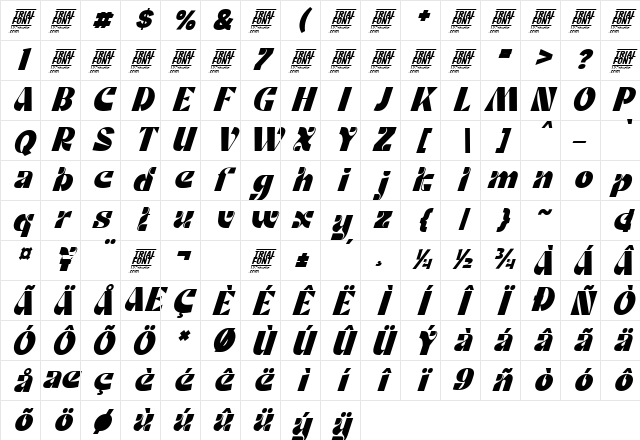 affiliate mastery demo Italic Character Map