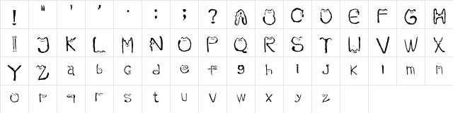 Cat Regular Character Map