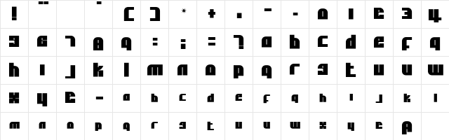 Alpha Flight Solid Small Caps Regular Character Map