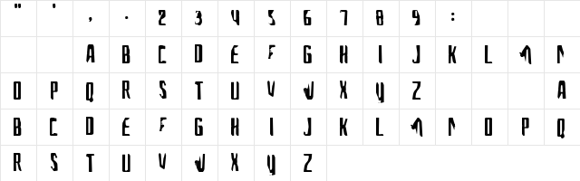 A Font For The Computer People Regular Character Map