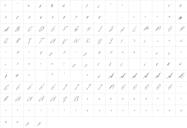 CatamountSignature Regular Character Map
